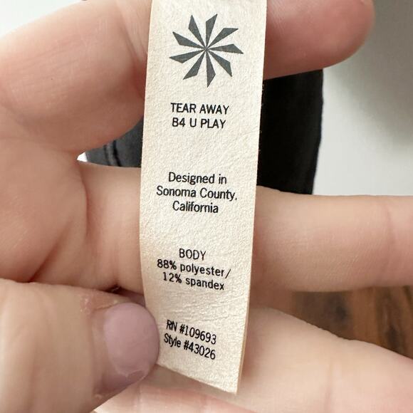 Athleta TALL Nectar Faux Wrap Black Knee Length Dress‎ Women's Size XL TALL - Picture 6 of 13